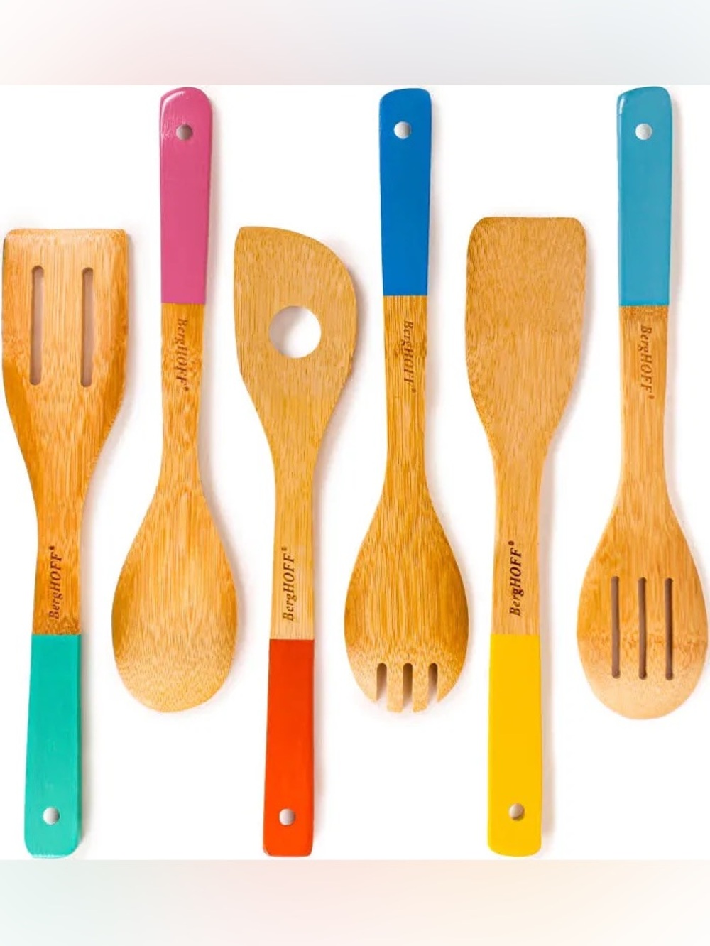 BergHOFF Multicolor Bamboo Cooking Utensil 6piece set